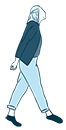 personnage qui se balade